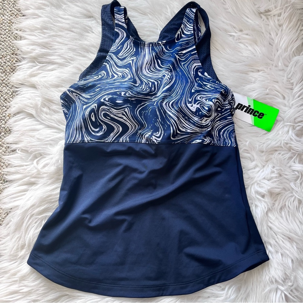 NWT Tennis Top Navy Blue Tank Top XS Prince